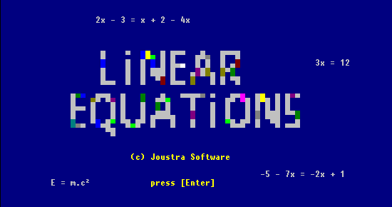 Learn how to resolve linear equations in four "dynamic and game like" exercises, and test your knowledge in the challenging game Valgebra!